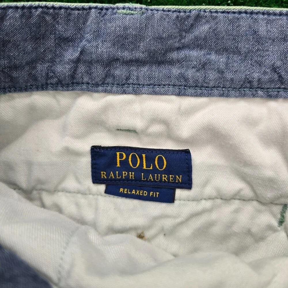 Polo Ralph‎ Lauren Shorts Mens 32 Light Green Chino Relaxed Fit Summer Casual